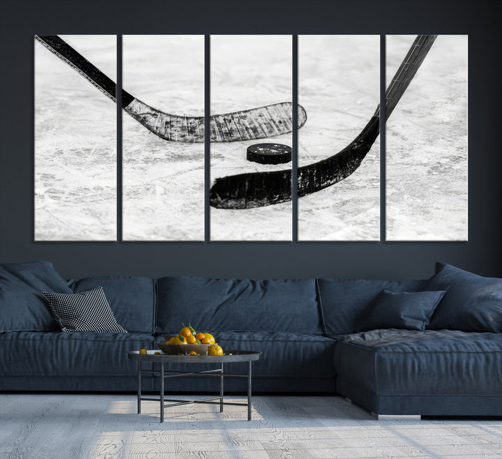 Winter Hockey Sport Canvas Wall Art Print