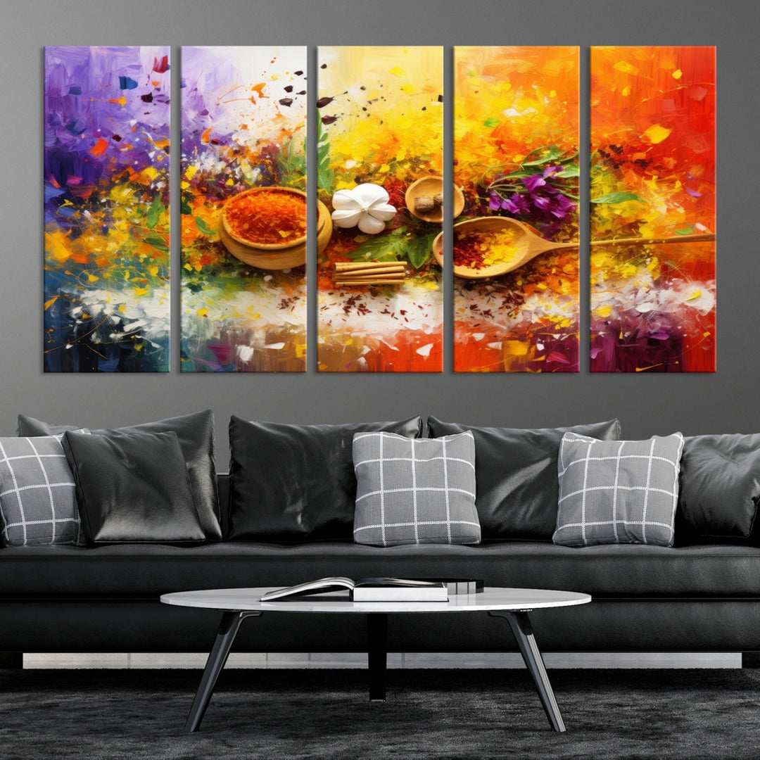 Abstract Spoonful of Spice Art Print Kitchen Wall