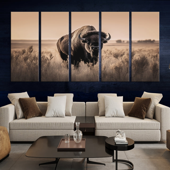 Buffalo Wall Art Canvas Print, Bison Wall Art Canvas Print