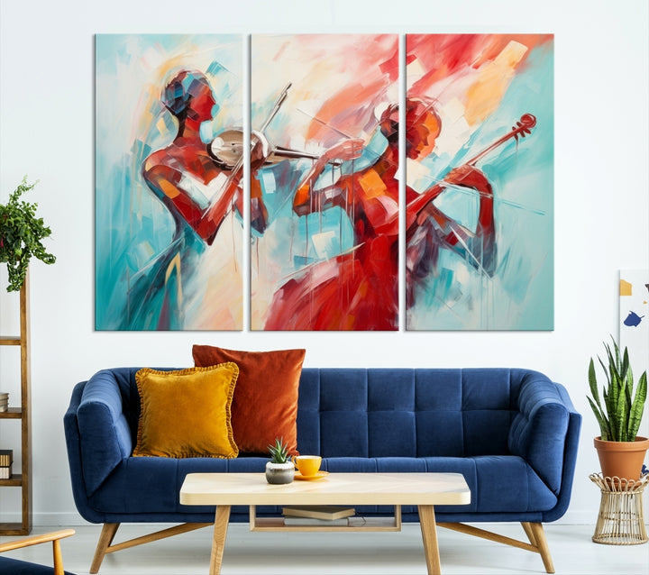 Abstract Musician African American Women Wall Art