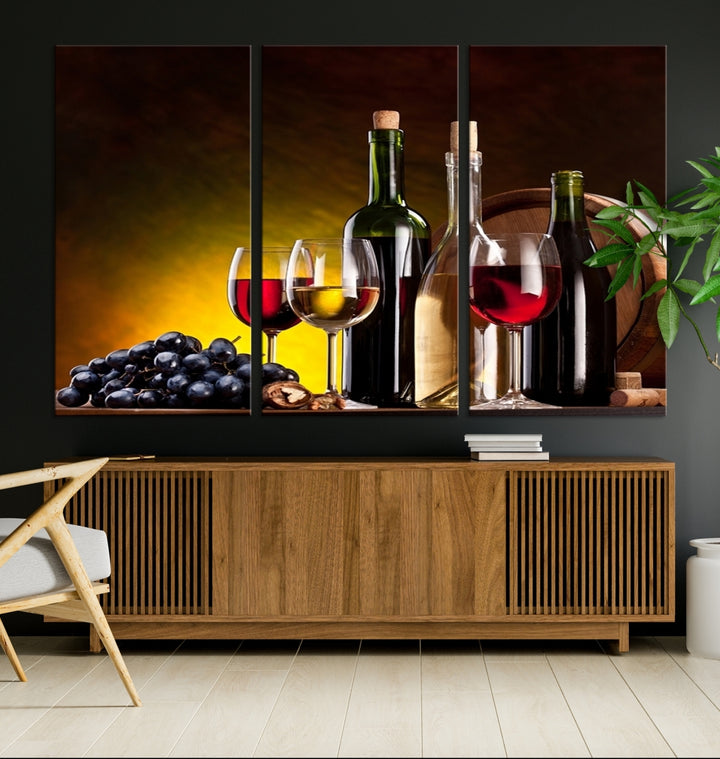 Red and White Wine Canvas Print