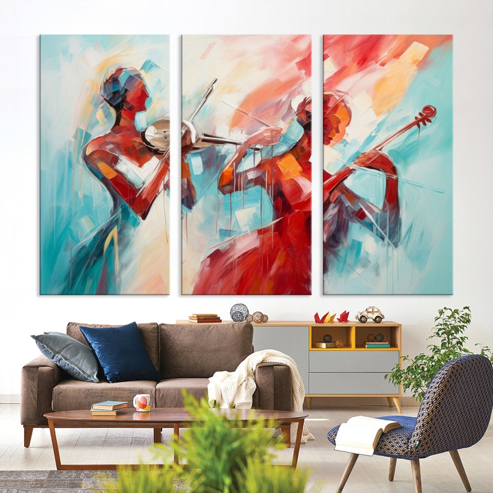 Abstract Musician African American Women Wall Art