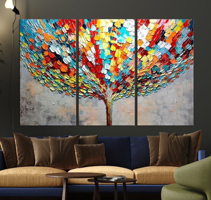 Abstract Colorful Tree Wall Art