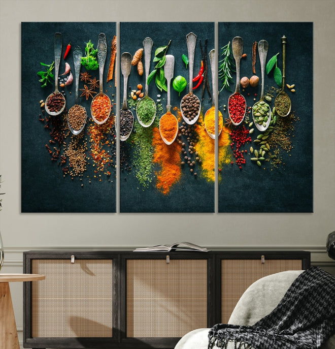 Spice Kitchen Wall Wall Art Canvas Print