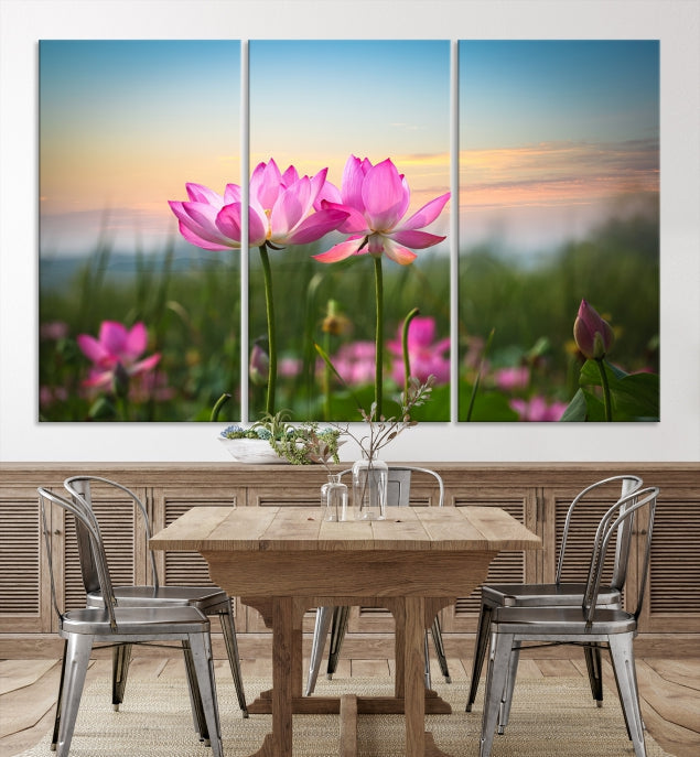 Pink Flower on the Mountain Canvas Print