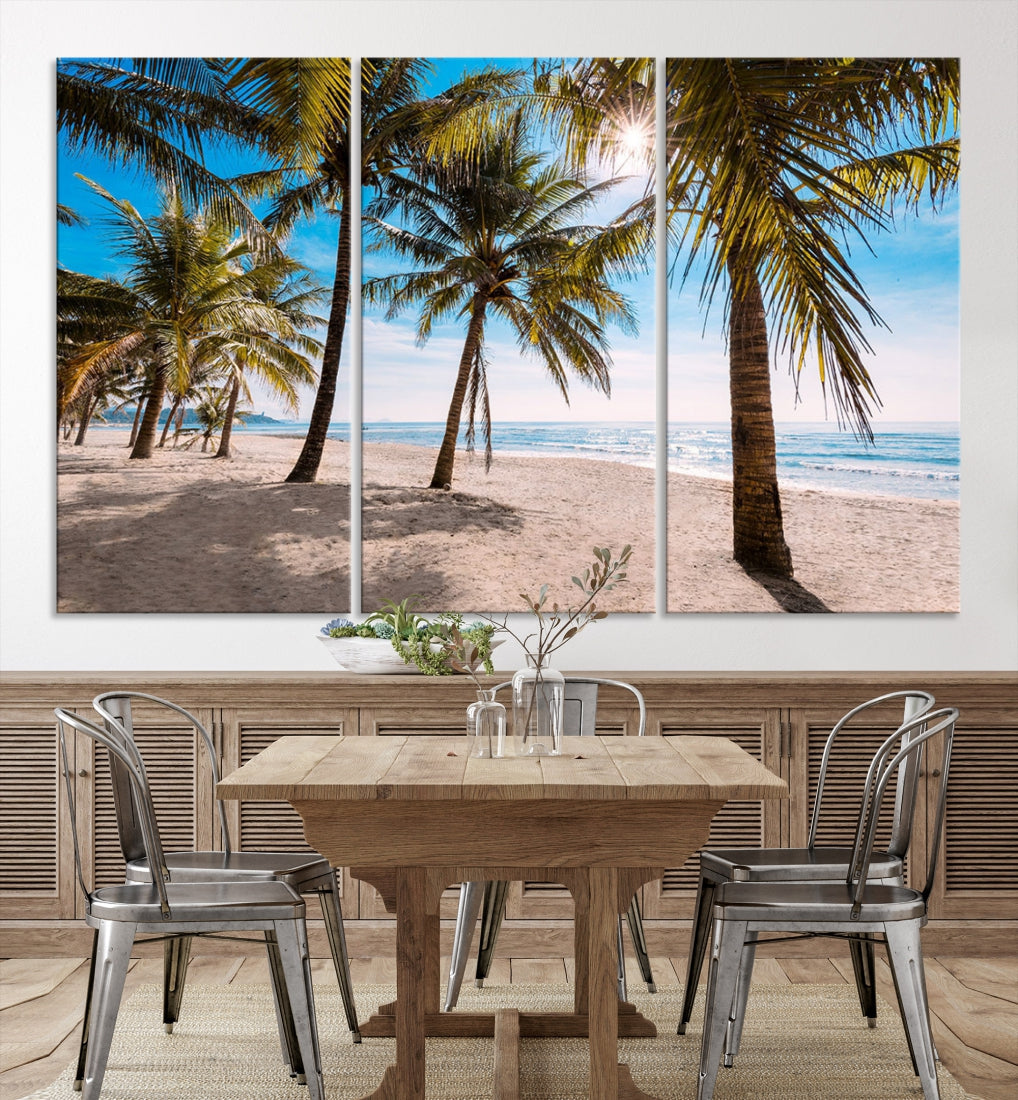 Palm Beach Tropical Island Wall Art Canvas Print