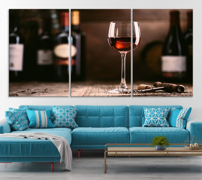 Red Wine and Bottle Canvas Print