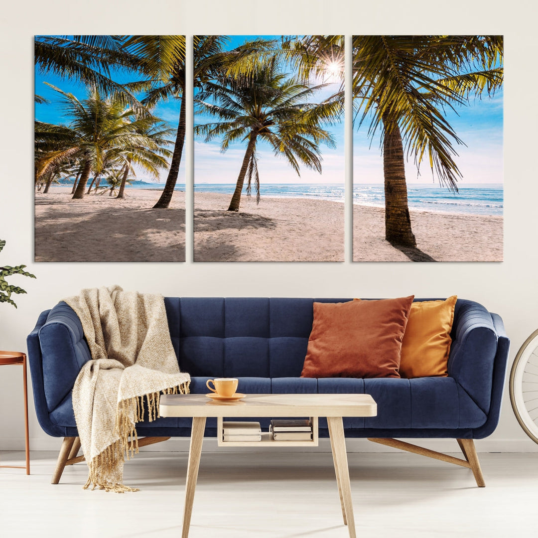 Palm Beach Tropical Island Wall Art Canvas Print