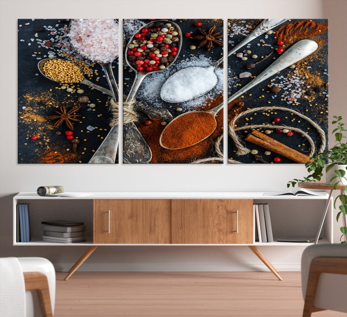 Kitchen Spice Wall Art Canvas Print