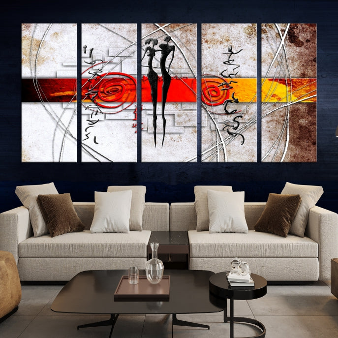 Abstract African Painting Canvas Wall Art Print
