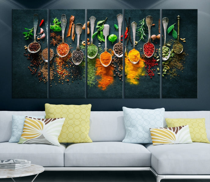Spice Kitchen Wall Wall Art Canvas Print