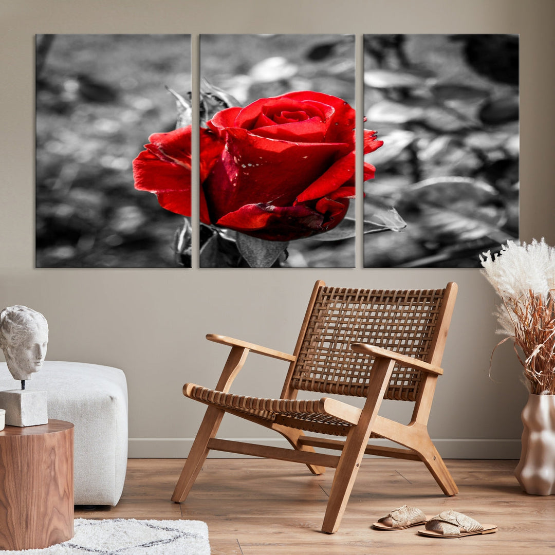 Rose Canvas Wall Art Red Rose Canvas Print Wall Art