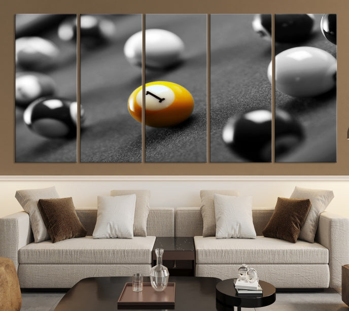 Pool Table Billiard Balls Wall Art Canvas Print