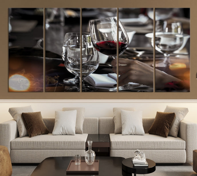 Red Wine and Glass Canvas Print