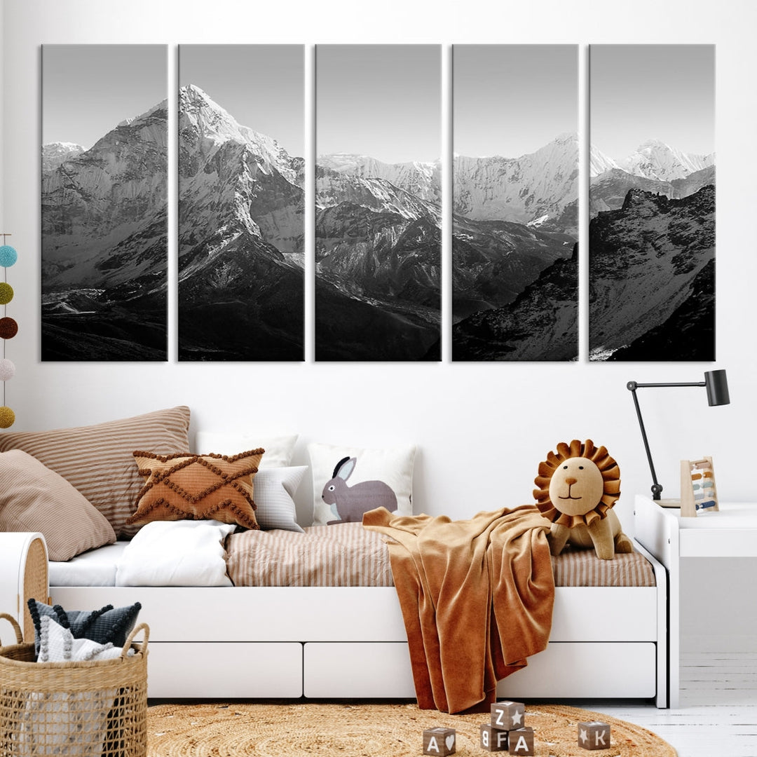 Everest Mount View Himalaya Nepal Wall Art Canvas Print