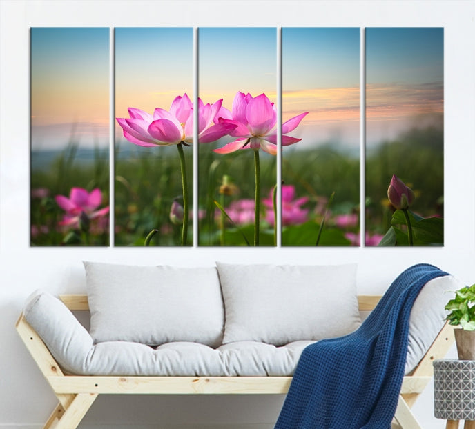 Pink Flower on the Mountain Canvas Print