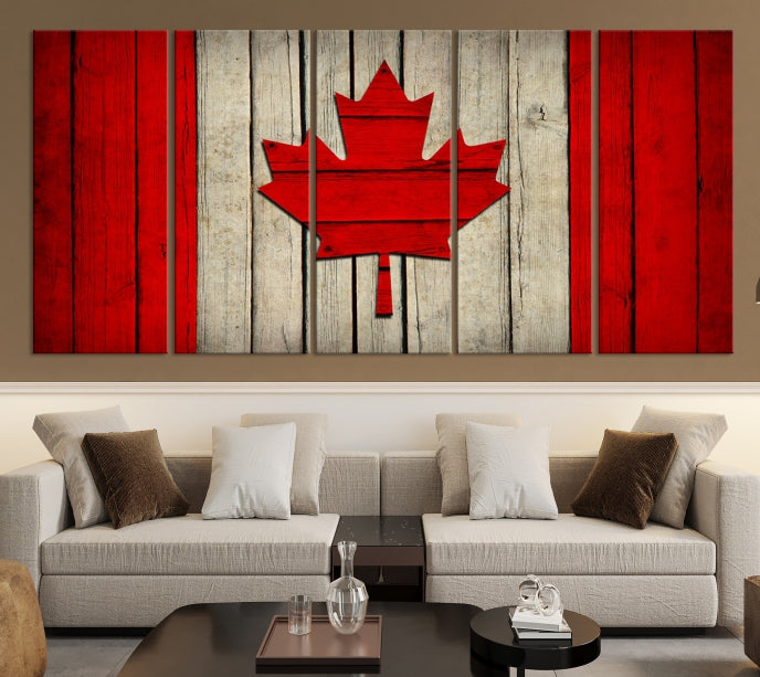 Wall Art Canada Flag Canvas Print
