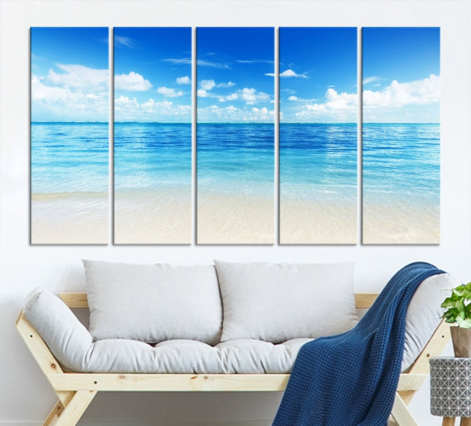 Ocean and Beach Artwork Canvas Print Wall Art