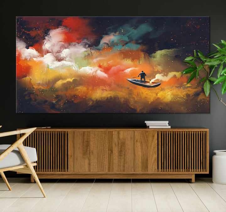 Journey to Outer Space Canvas Wall Art Print