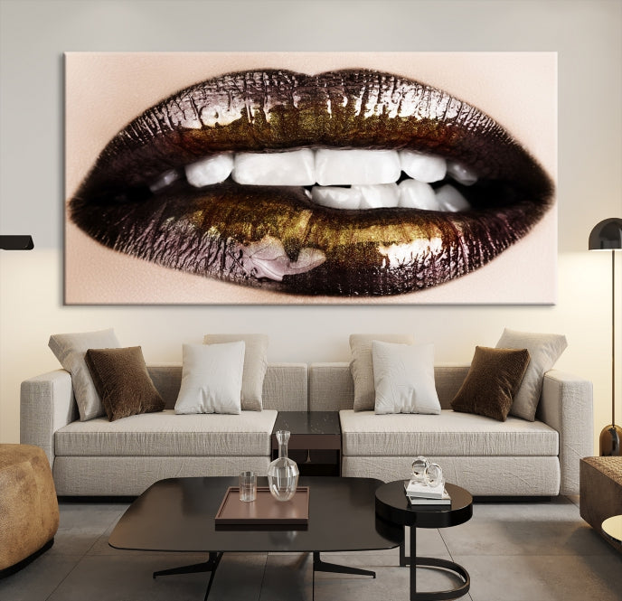 Lips Canvas Artwork Lips Wall Art Print