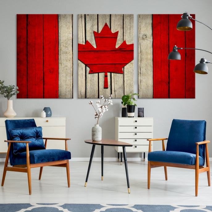 Wall Art Canada Flag Canvas Print