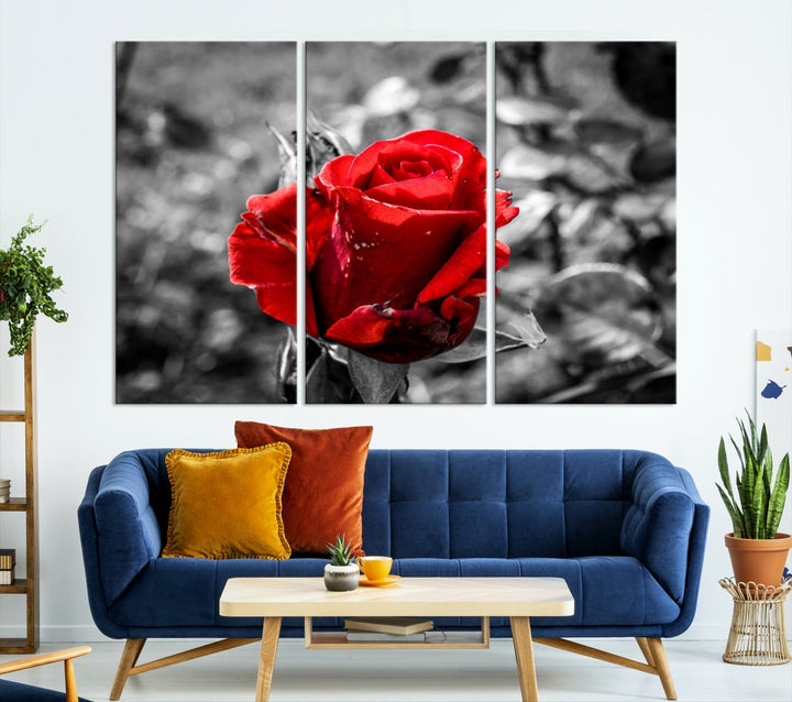 Rose Canvas Wall Art Red Rose Canvas Print Wall Art