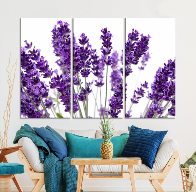 Lavender Flower Wall Art Canvas Print