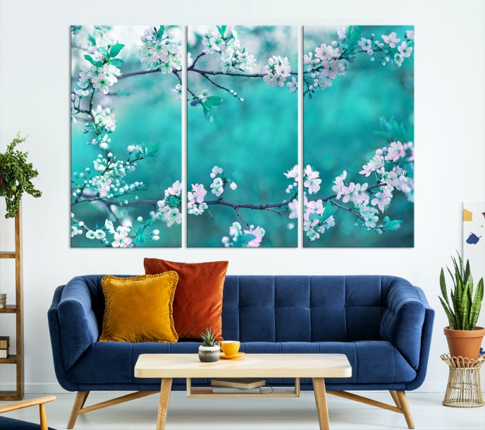 Blossoming Cherry in Spring Wall Art Canvas Print