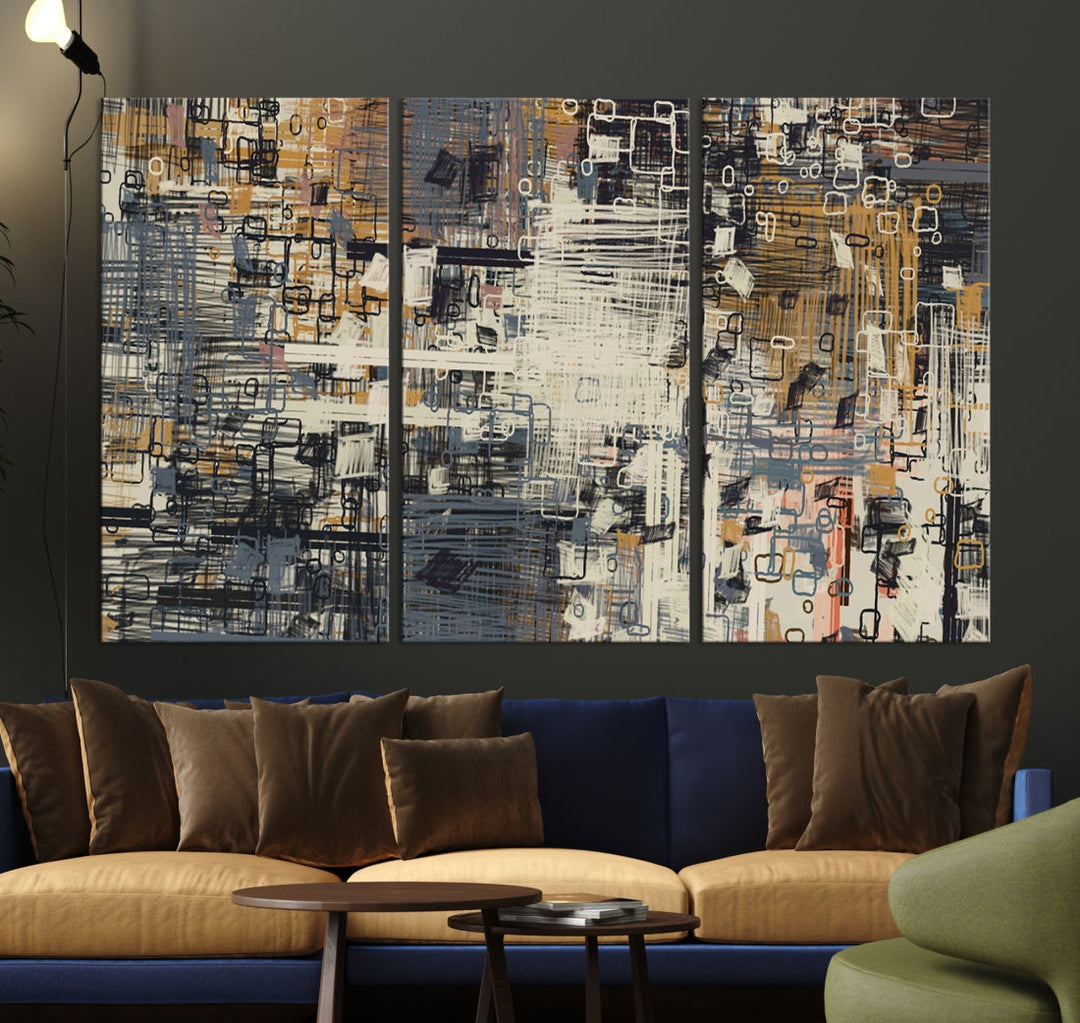 Abstract Marble Texture Wall Art Contemporary Dark Colors Art Abstract