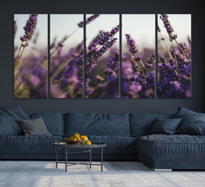 Lavender Wall Art Floral Canvas Print
