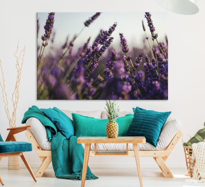 Lavender Wall Art Floral Canvas Print