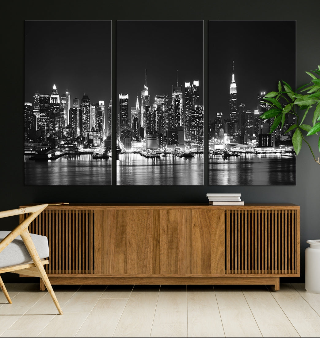 Wall Art NEW YORK Canvas Prints Black and White New York City Skyscrapers
