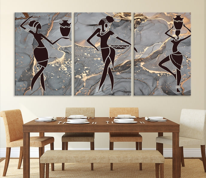 Abstract African Womens Art Canvas Print