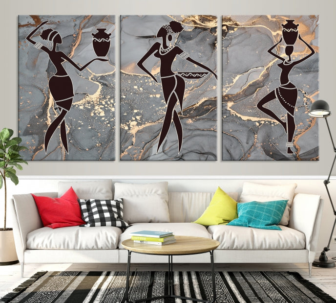 Abstract African Womens Art Canvas Print