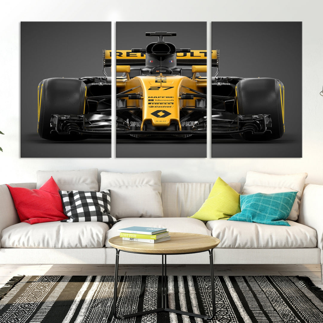 Formula 1 Car Canvas Wall Art Print F1 Renault Car Canvas Print