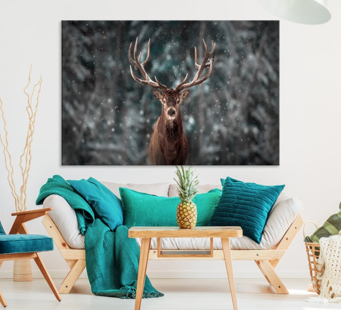Arte de pared grande Arte de ciervos Animal Lienzo impreso