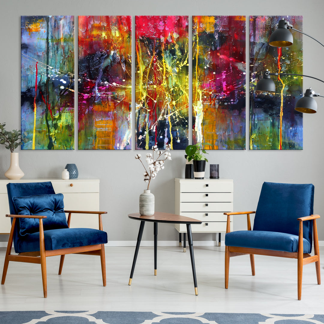 Tadeusz Color Abstract Luxury Wall Art Canvas Print