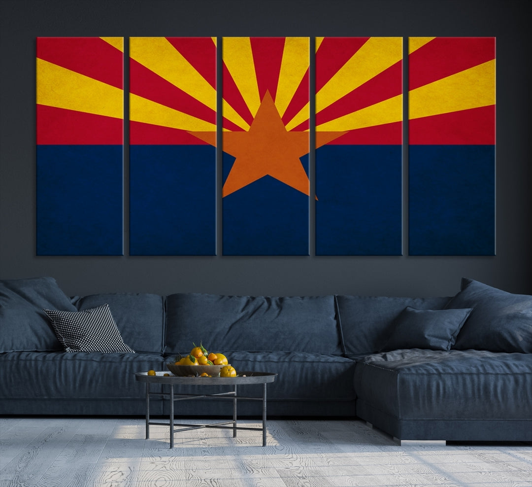 Lienzo grande con diseño de bandera de los estados de Arizona