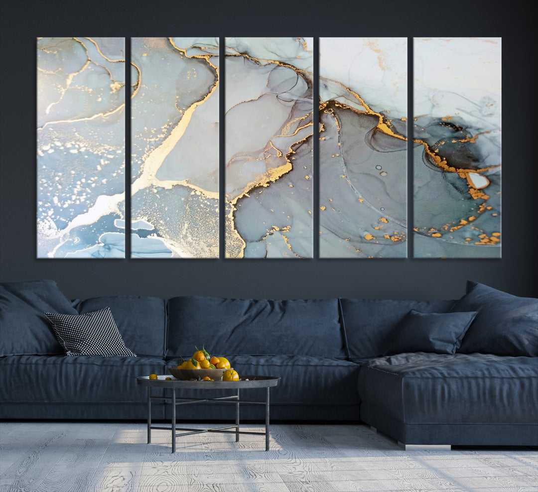 Impresión abstracta de mármol de la lona del arte de la pared | Decoración de pared minimalista moderna | Decoración de la sala de estar | Decoración de dormitorio | Decoración de oficina