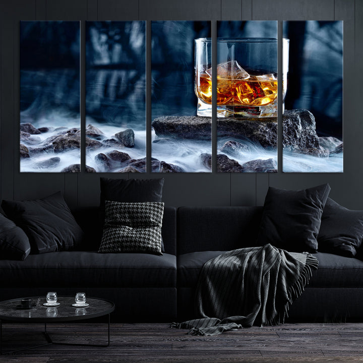 Whisky Ice Wall Art Impression sur toile