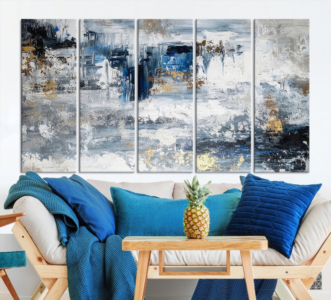Impresión en lienzo de arte de pared abstracto grande para decoración de sala de estar