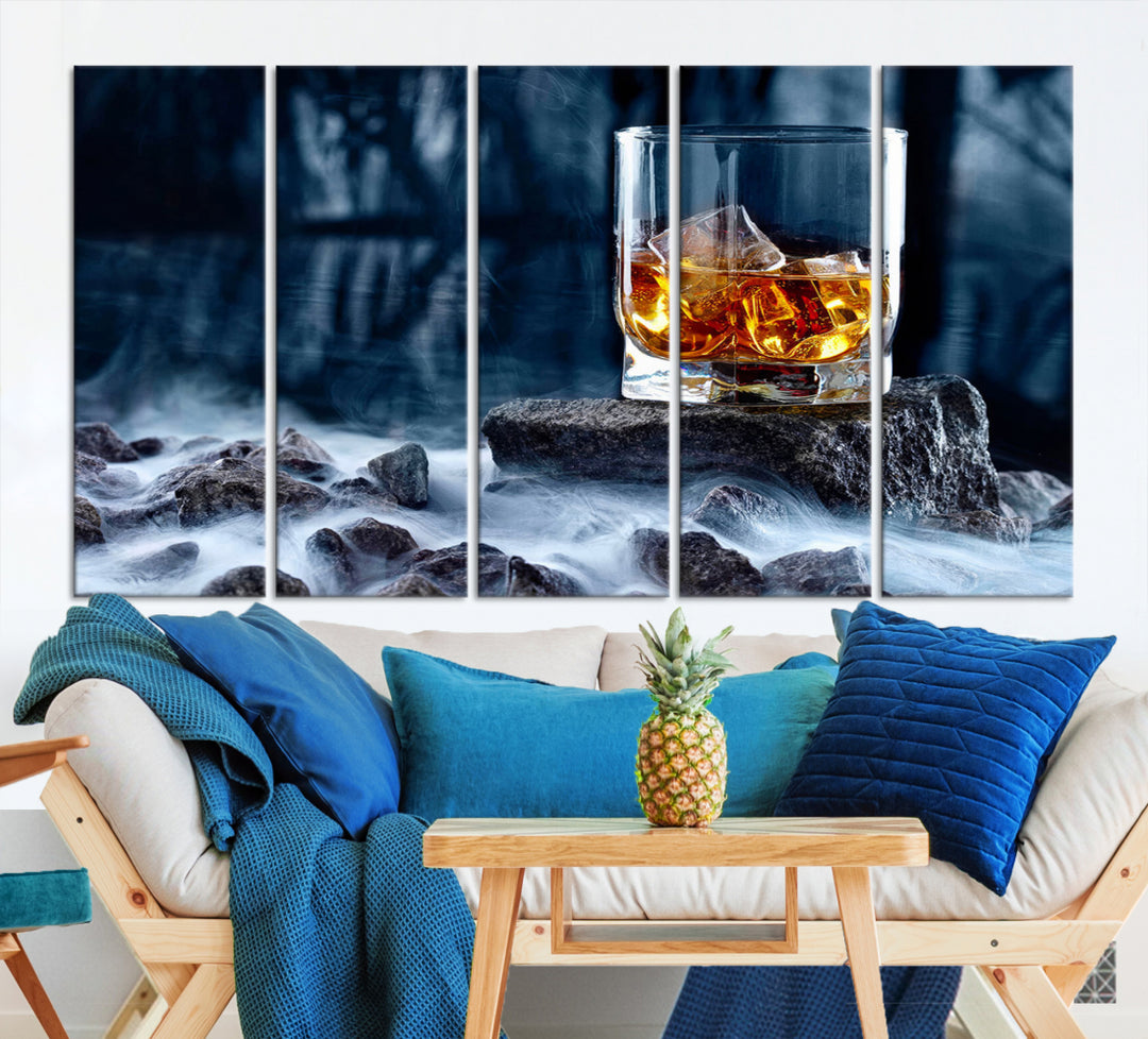 Whisky Ice Wall Art Impression sur toile