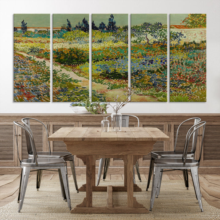 Vincent van Gogh Garden at Arles Wall Art Canvas Print