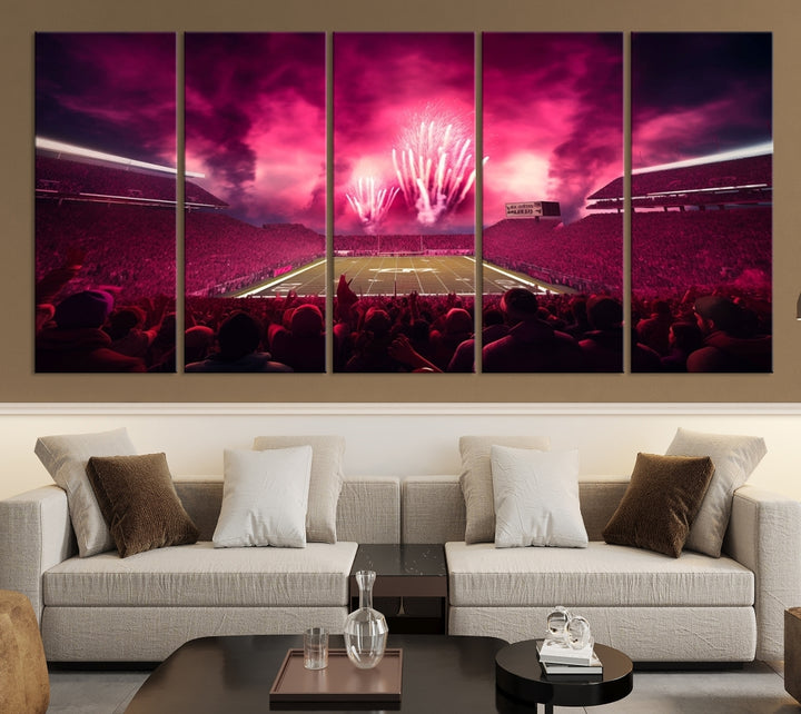 Impresión de lienzo de arte de pared de fútbol del estadio Bryant Denny, impresión de arte de pared de deporte de juego 