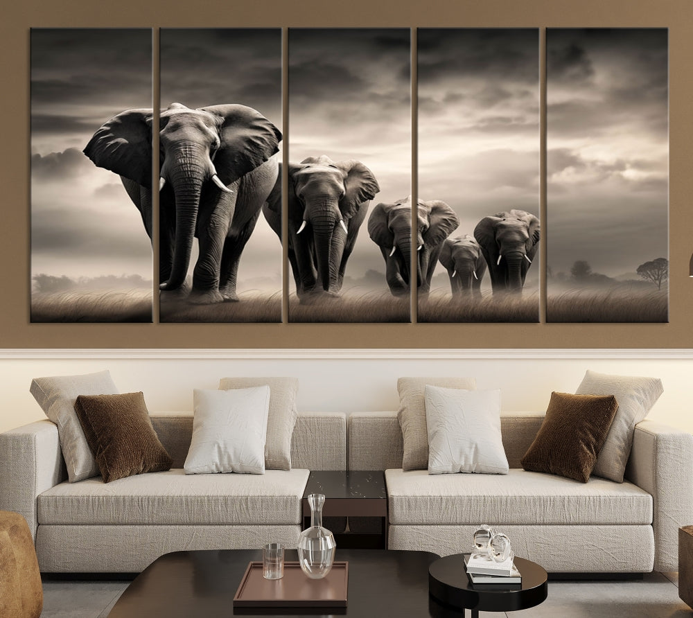 Arte de pared de elefantes Lienzo