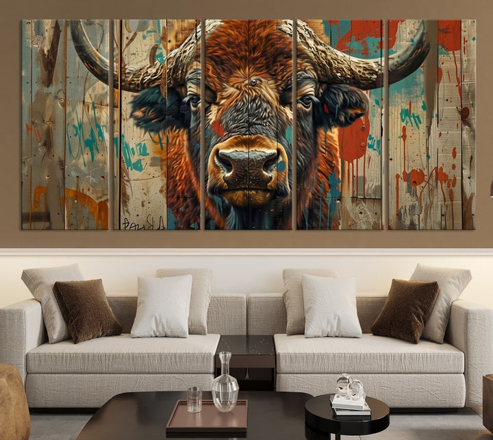 Bison Canvas Wall Art Impression de buffle américain