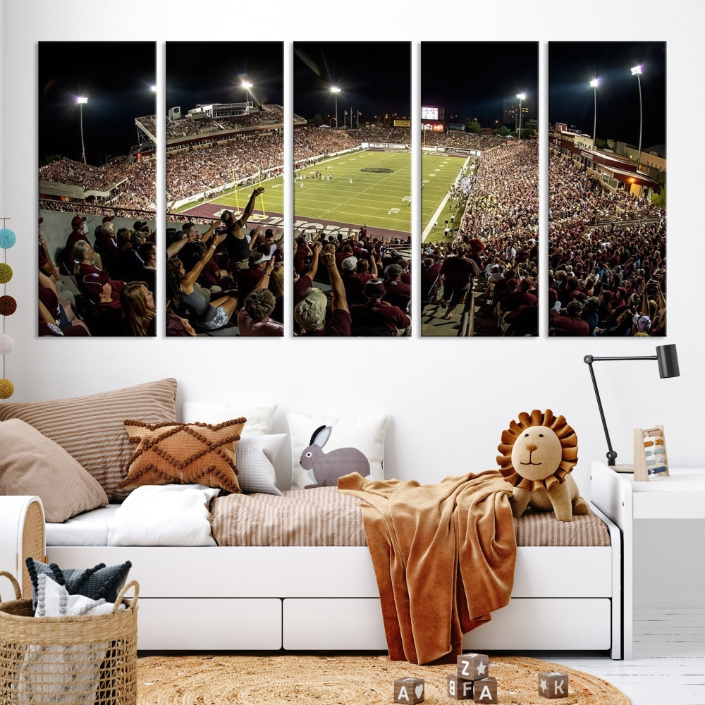 Impression sur toile d’art mural de football américain, impression d’art mural de sport de stade