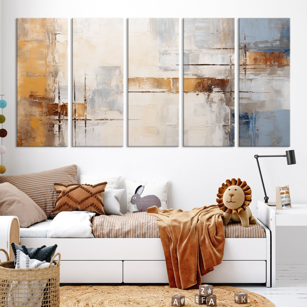 Pastel Abstract Multi Panel Wall Art Canvas Print