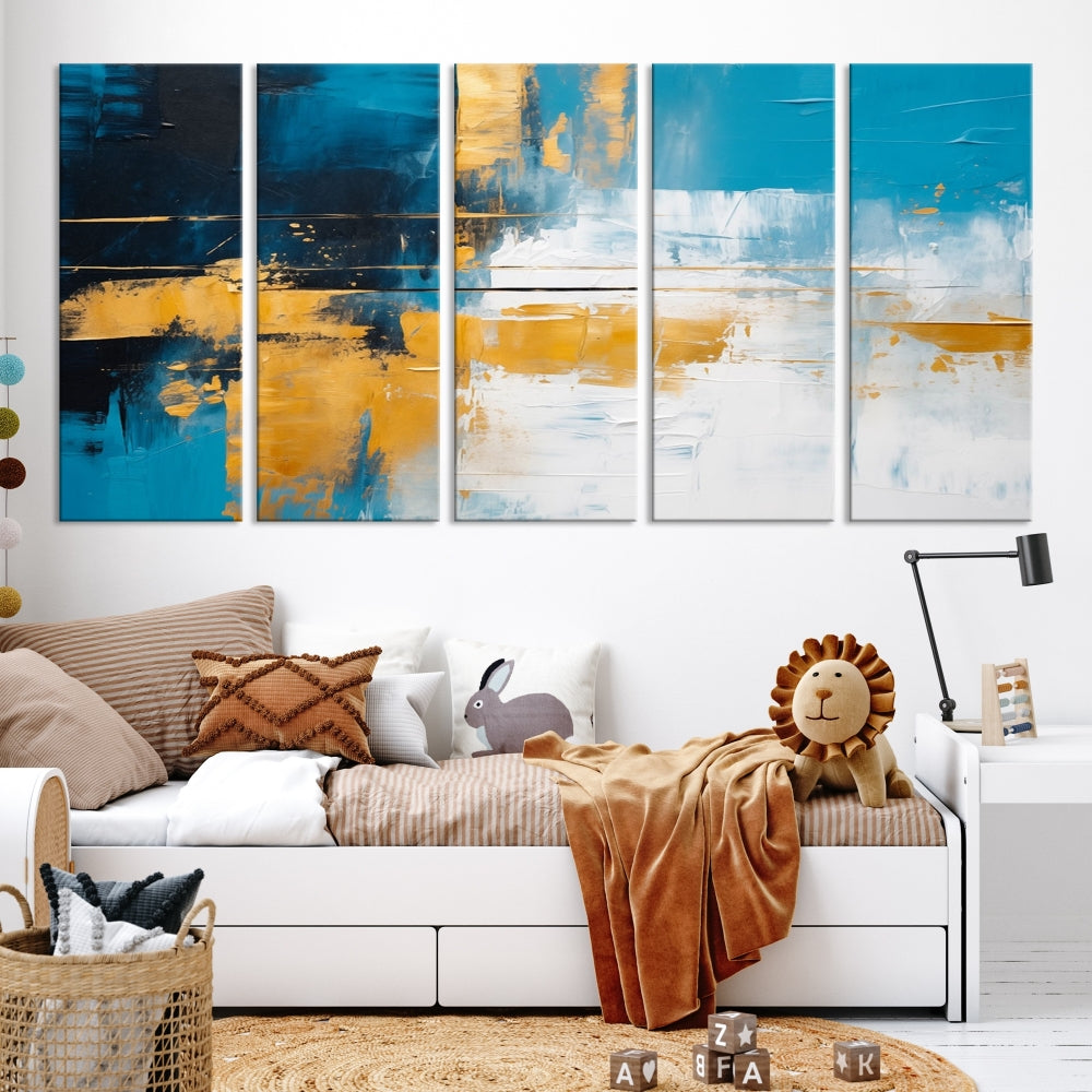 Abstract Wall Art Canvas Print for Office Decor