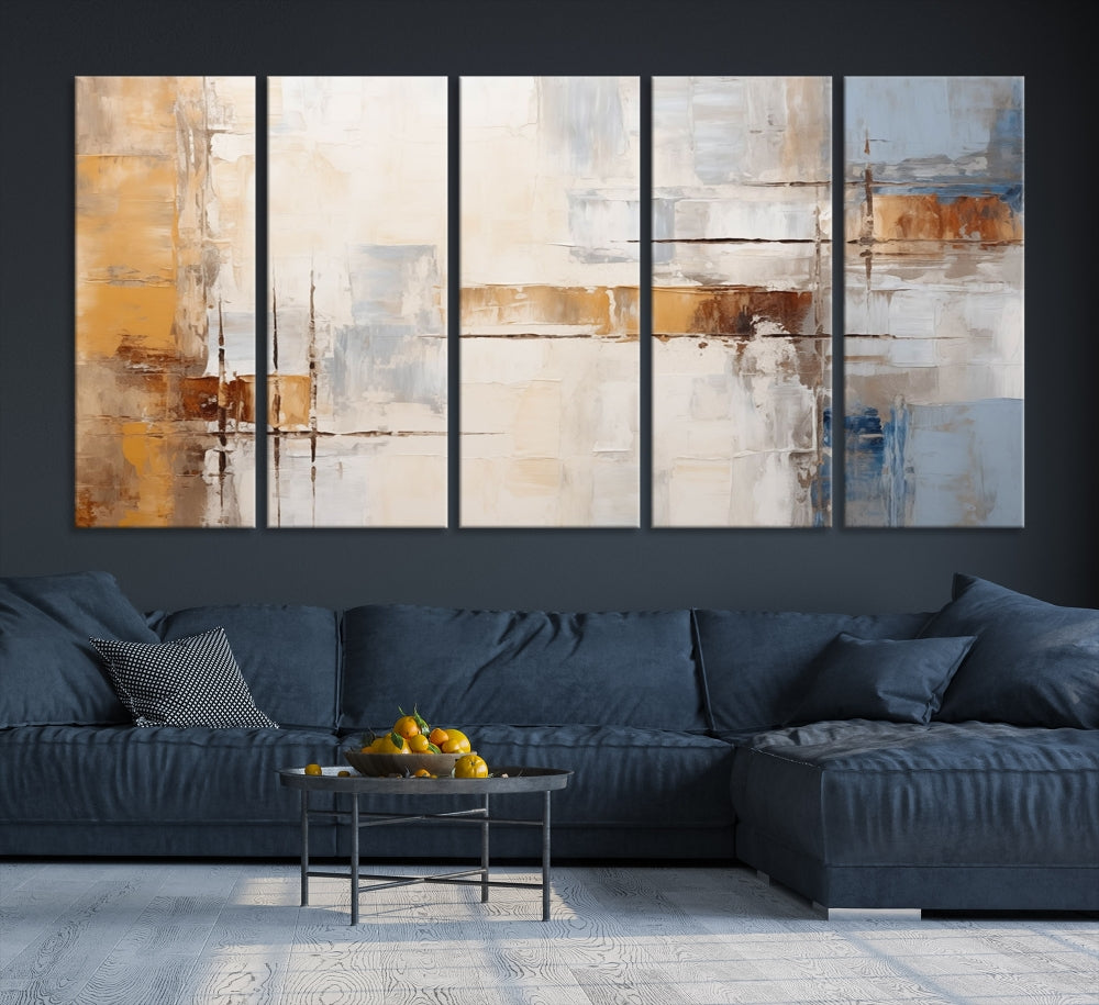 Arte de pared de múltiples paneles abstracto en colores pastel Lienzo